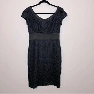White House Black Market Cap Sleeve Lace Dress goth dark romantic feminine